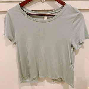 Light blue Forever 21 shirt with open back